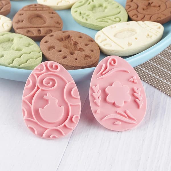 9 stk. plastikk egg kakeform