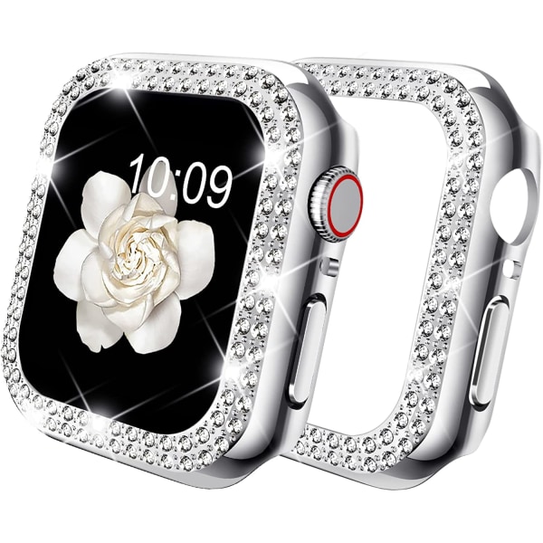 Kompatibel för Apple Watch 41 mm case Bumper Cover Ultra Series 8 7 6 Silver 41mm