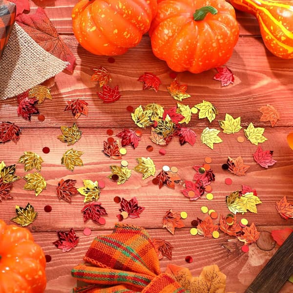 Høstkonfetti Thanksgiving Lønnebladkonfetti - 3,5 oz/ 100 g