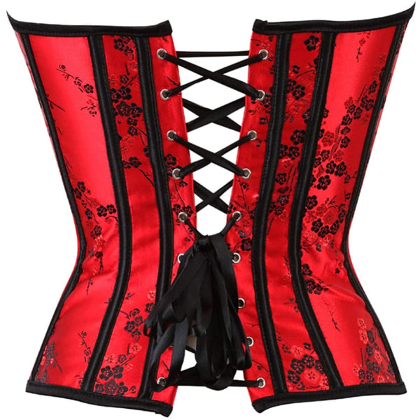 Underbust-korsetter för kvinnor Bustier Randig Plus Size Red-6180 3XL