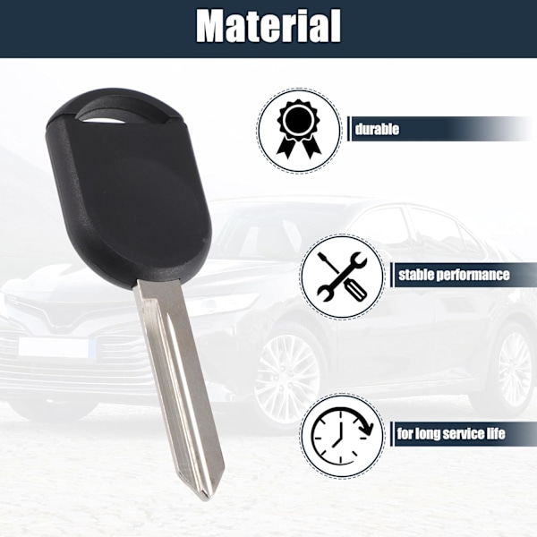 Ersättningsnyckel med transponderchip, oslipad, startnyckelbricka för Ford F-150 F-250 F-350 F-450 F-550 Edge Escape Explorer Focus