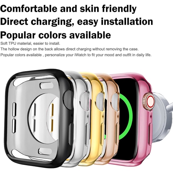 för Apple Watch Case 40mm Series 6/5/4/SE Soft plating pink 40mm