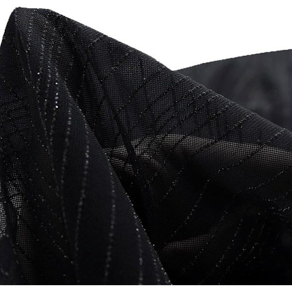 2025 Senaste Modell Herr Sexig Glitter Skjorta Topp Genomskinlig Spets Kortärmad T-shirt Ren Mesh Undertröjor för att Visa Muskler Svart Lar