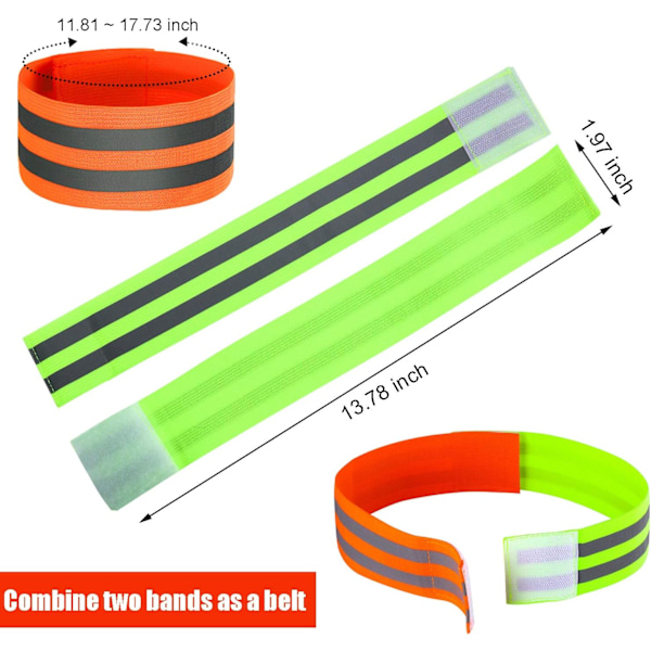 2025 Senaste Modell 16 Stycken Reflexband Reflexband för Handled, Arm, Ankel, Ben, Hög Synlighet Reflexutrustning Säkerhet R