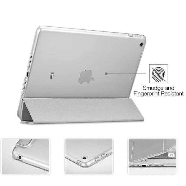 Skyddsfodral för iPad Mini 3/2/1 - Slim Smart Case, Matt Baksida - Silver