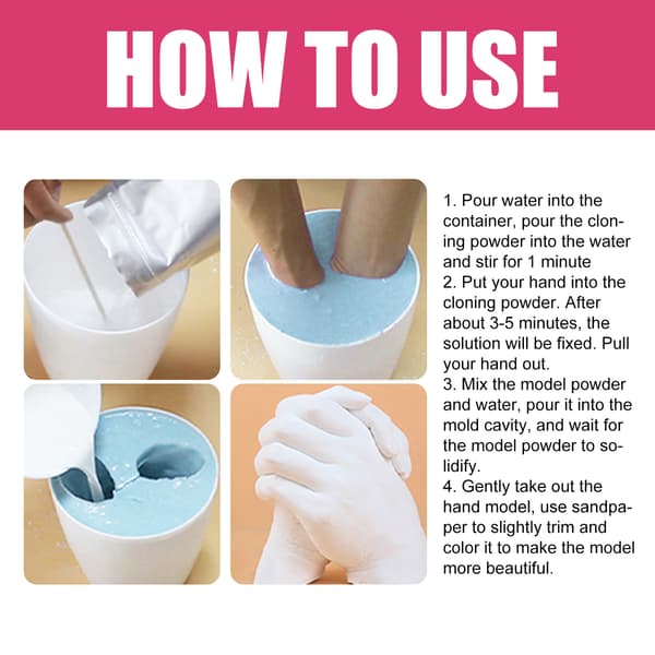 DIY håndlavet håndværk 3D håndform gips klon model DIY mindegave håndværk