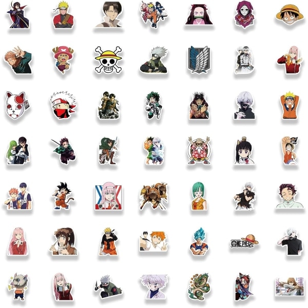 100 st Anime Mixed Stickers, Maylai Classic Themed Stickers, Waterproof