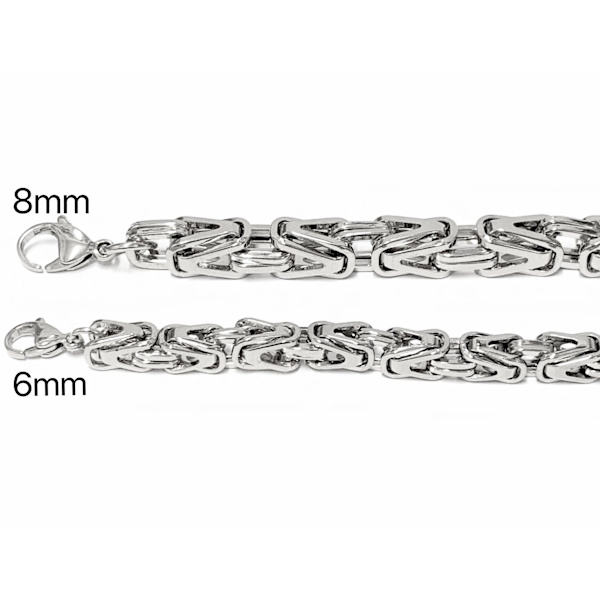 Kejsarlänk / armband i Stål som håller färgen livet ut! 6mm tjock,20cm lång