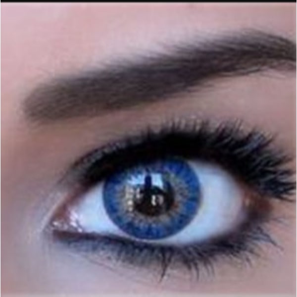 Blå- linser för både mörka och ljusa ögon,med linsetui sapphire blue