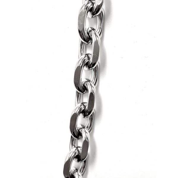 Grov Ankarlänk halsband i stål som håller färgen livet ut. 11mm