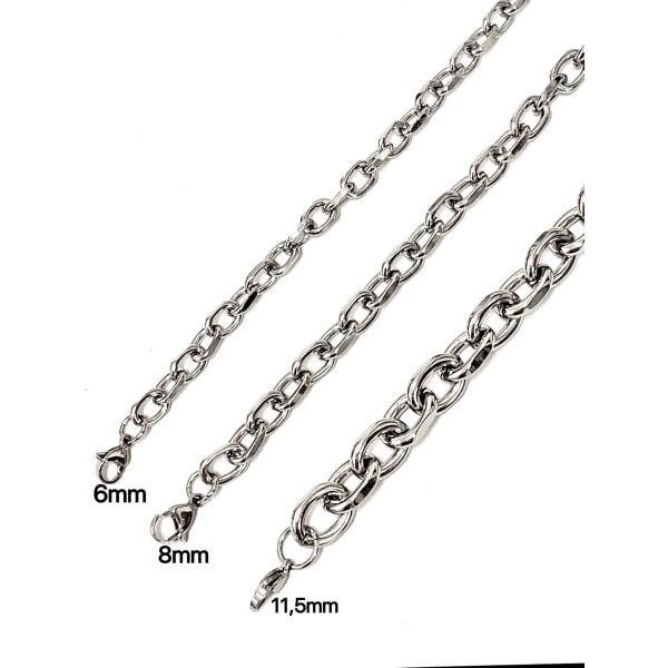 Ankarlänk armband i Rostfritt Stål som håller färgen livet ut 11,5mm tjock, 22cm lång