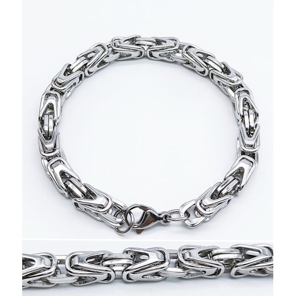 Kejsarlänk / armband i Stål som håller färgen livet ut! 6mm tjock,21cm lång
