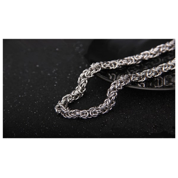 Kejsarlänk halsband i stål som håller färgen livet ut,7mm/6mm 6mm tjock, 50cm lång