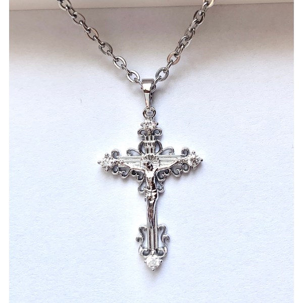 Halsband med Kors hänge(kedja ingår)(NO.8)