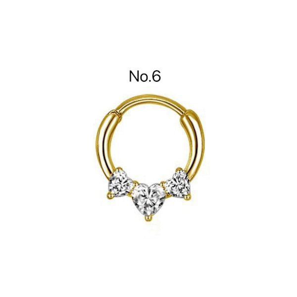 Septum smycke med Cubic zirkon stenar.