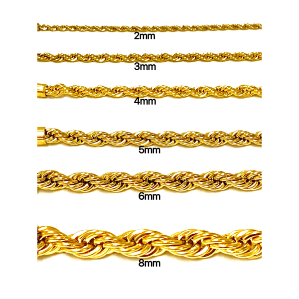Cordell halsband i rostfritt stål med 18k guldplätering  size: 6mm tjock, 60cm  lång (sv)