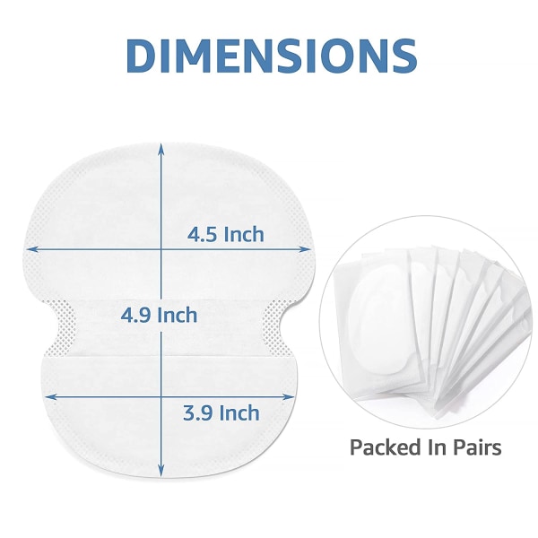Svettlappar för armhålor - 100 engångsabsorberande svettlappar av premiumkvalitet