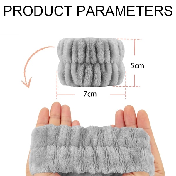 3 par Handdukar för Kvinnor, Armbands Handduk för Ansiktsrengöring, Spa Armband, Absorberande Armband, Svettband