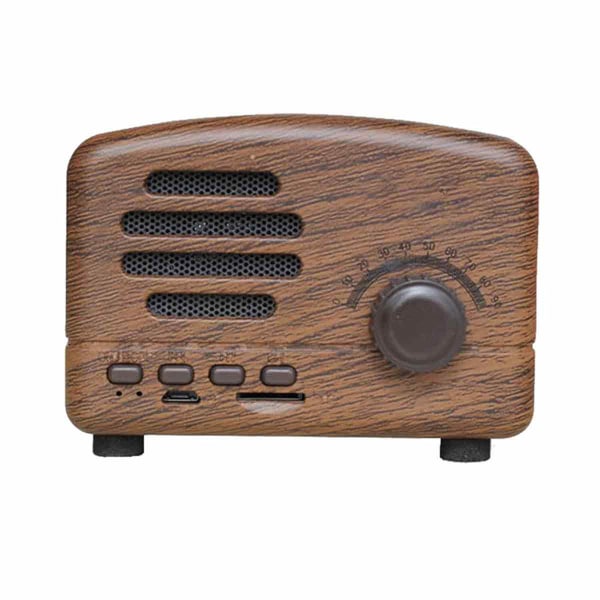 Mini Vintage Radio, Portabel Retro Am Fm Support Card Receiver, Stereo Shortwave Pocket USB Bluetooth högtalare med laddningsbart batteri