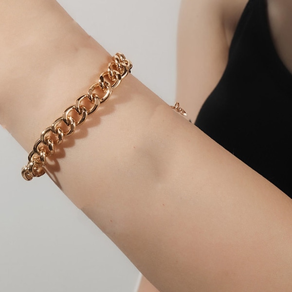 2 st kubanska kedjeband för män och kvinnor, trendig regnbågsfärgad hiphop-armband för flickor, semester- och festpresenter