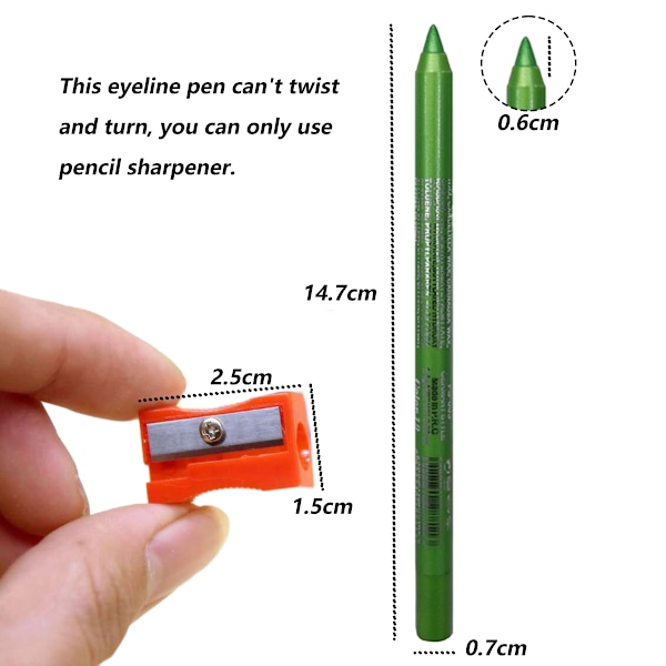 Vanntett øyenblyant - Smudge-Proof - Langvarig, Kremet & Blendbar Formel - Spissbar