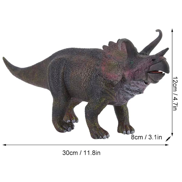 Miniatyyri Triceratops -simulaatiohahmo, eläinmalli, kodin sisustus, lasten opetuslelu