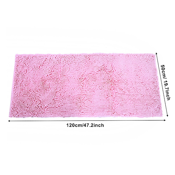 Chenille Anti-slip Vandabsorberende Skridsikker Måtte Badeværelse Stue (pink)