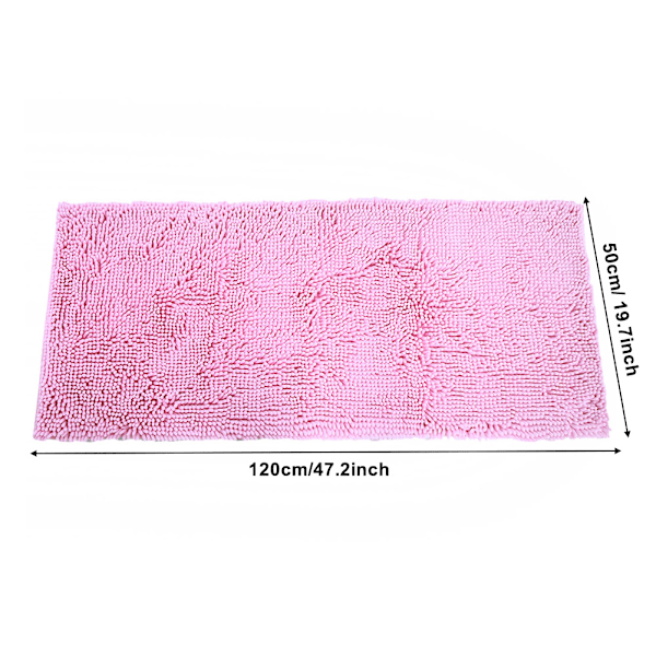 Chenille Halkskyddande Vattenabsorberande Halkskyddande Matta Badrum Vardagsrum (rosa)