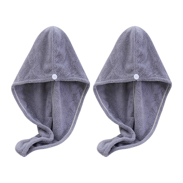 2-pack Hårtorkningshandduk Ultraabsorberande, Snabbtorkande Hårturban Mjuk, Frizzfri Hårtorkningshandduk