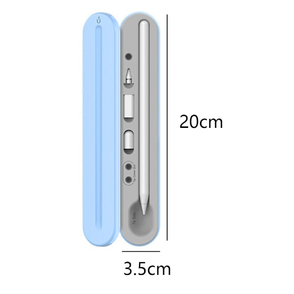 Kompakt magnetiskt fodralhållare hårt förvaringsfodral kompatibelt med Apple Pencil 2:a generationen/1:a generationen