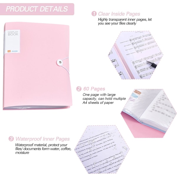 Mappe Transparent Interiør Multi-lags Ressourcebog Studerende Testtaske Binder Kontraktmappe Filmappe