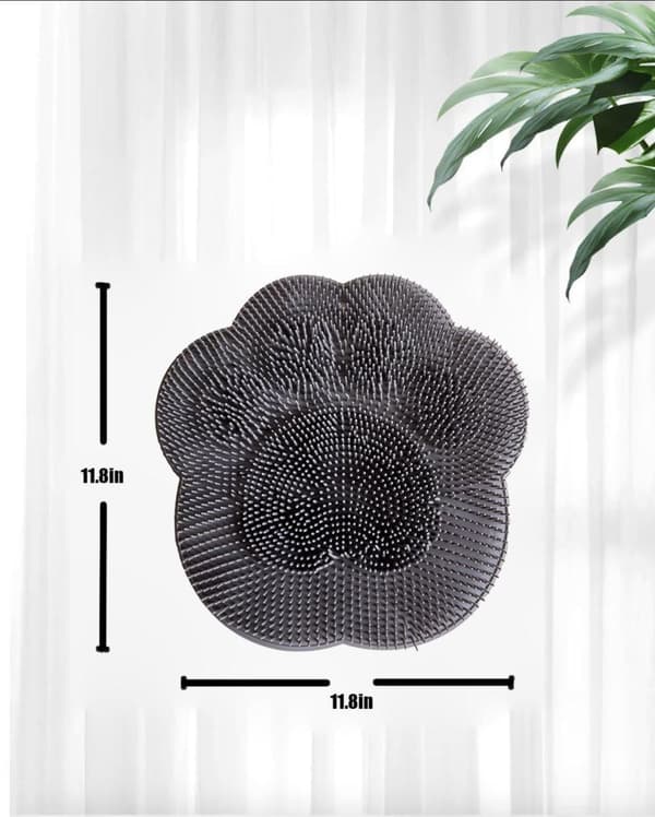 Foot and Back Scrubber for Shower - Wall Mounted_TF_TF Grey[TT] Grå 30x30cm