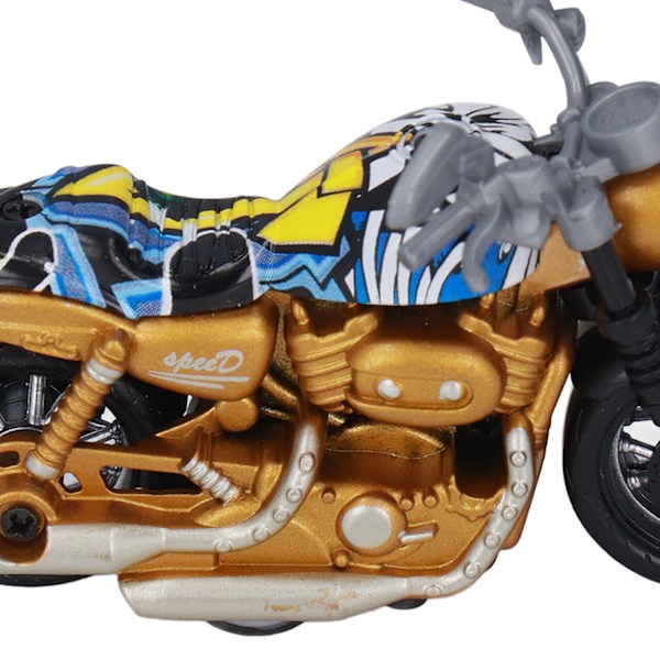 Mini Motorcykelmodell i Metall Hög Simulation Främjar Koordination Dra Tillbaka Motorcykel Leksak för Barn Guld