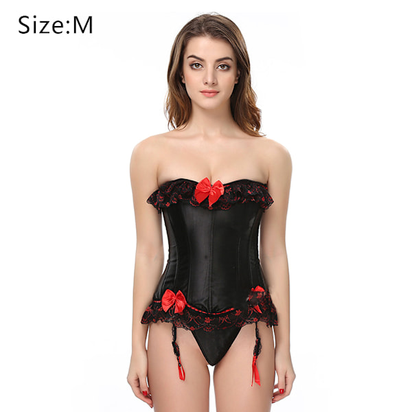 Kvinders Snørebånds-Overbust-Korset med Ben, Trimmet Korset Overbust Talje-Strammer Bustier Top