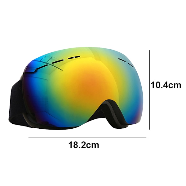 Voksen skibriller, store sfæriske glass
