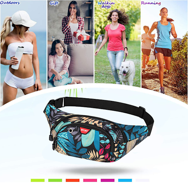 Midjeväsk Running Vandring Cykling Sport Casual Utomhus Resa Crossbody Ryggsäck för Män & Kvinnor
