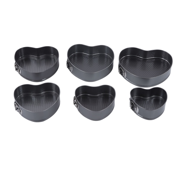 6pcs/set Heart Shaped Non Stick Baking Pan Evenly Heated