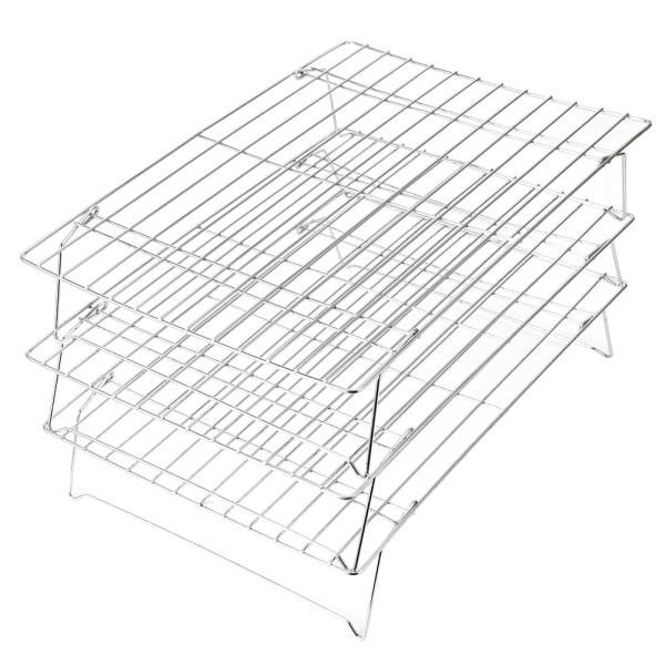 3-trinns kjølehylle med sammenleggbare bein for kaker