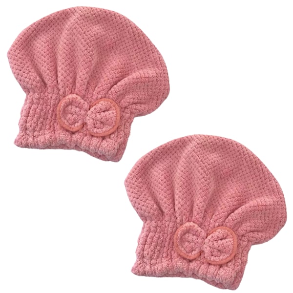 2 Pak Mikrofiber Hår Tørre Hætter Bløde & Ultra Absorberende