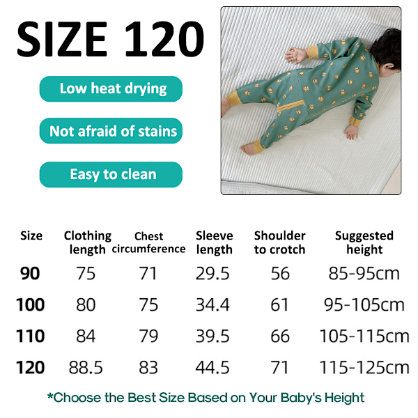 Fire årstider kan bære Toddler Sleep Sack med fødder, letvægts åndbar langærmet quiltet