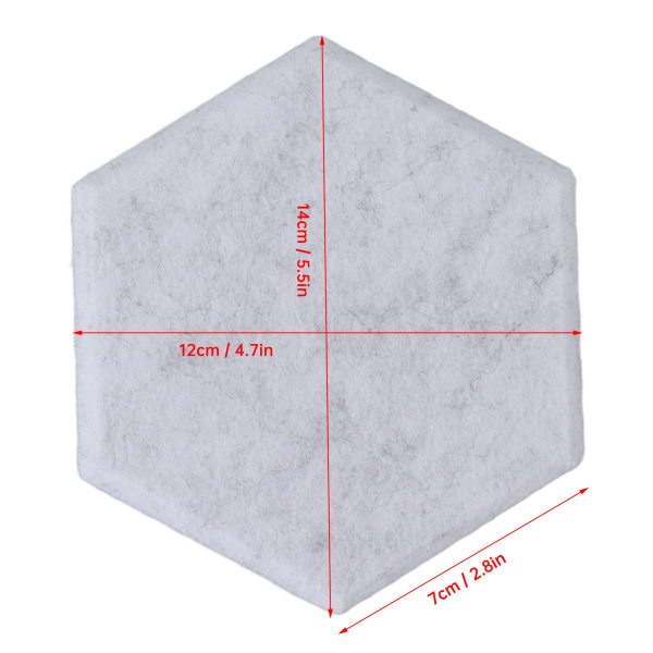 12 ST Hexagon akustiska paneler Ljudabsorberande hög densitet