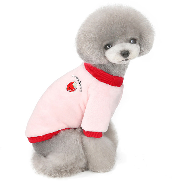 Varmt tøj til kæledyr i efterår og vinter Kæledyrstøj Hund to-benet sweater Kæledyr frugt sweater