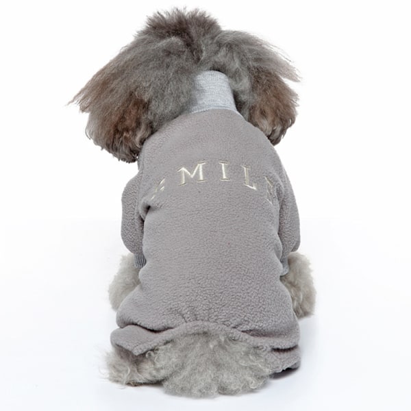 Hundeklæder Efterår og vinter ternet nederdel fire ben fleece kæledyr fire ben høj krave sweater