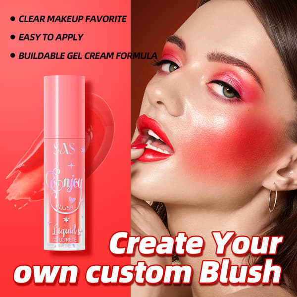 Specialized, highly pigmented, waterproof, long-lasting, natural liquid blush SAC164