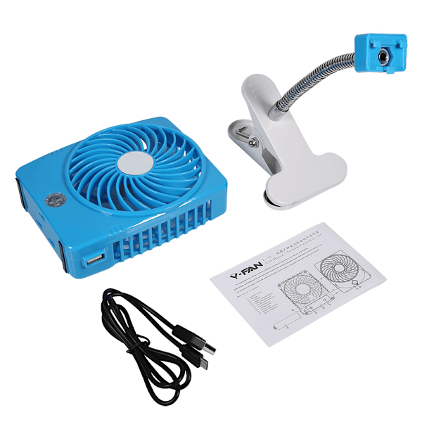 3,5 W USB Mini Kannettava Neliömäinen Sähkötuuletin Pöydälle/Työpöydälle, Kiinnityskohdalla Koti- ja Toimistokäyttöön