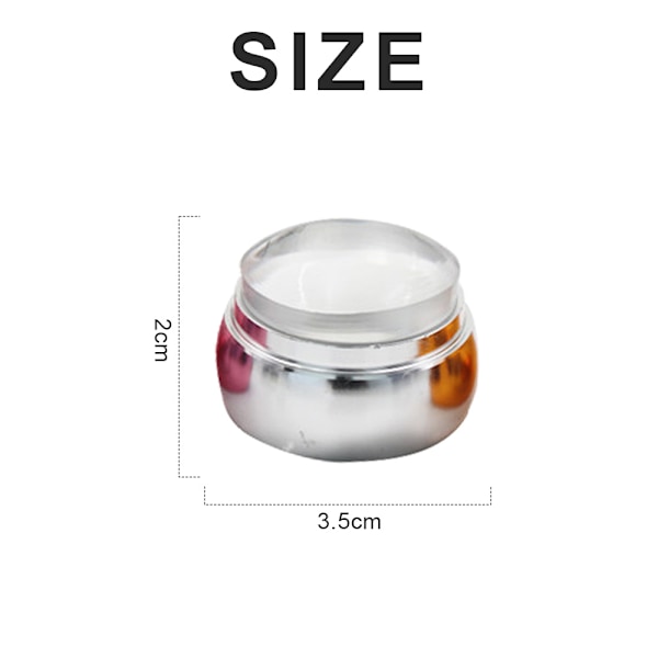 3 sett franske stil spiker stempler sett Transparent myk stempler med lokk og skrape