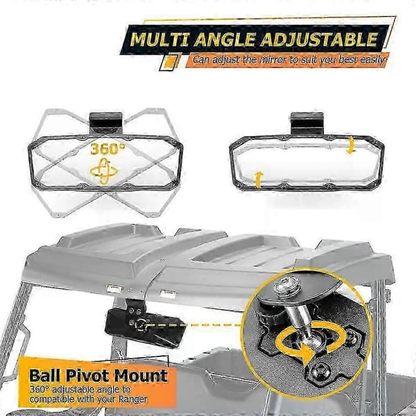 2016-2024 Can Am Defender HD5 HD8 HD10 Terrængbakspejl Universal