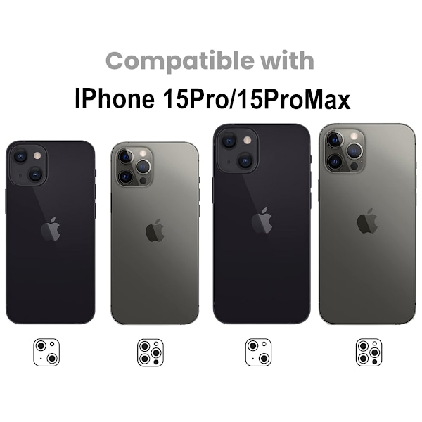 iPhone Kristall Klart Kamera Glas - Välj Model iPhone 15 Pro Max iPhone 15 Pro Max