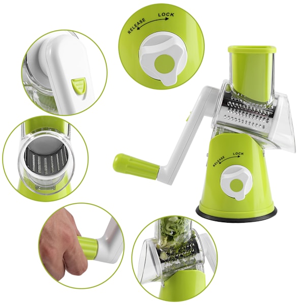 Multifunktionell Manuell Grönsaksskärare Slicer Potatis Morotsrivare Rostfritt Stål Blad