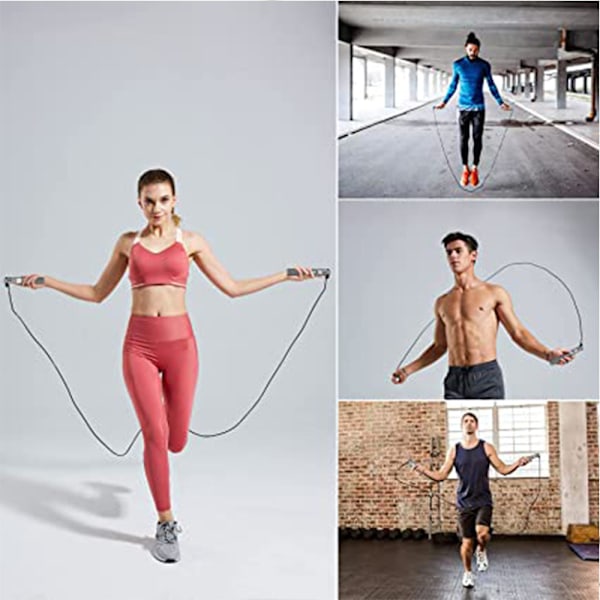 Smart Springtov for Fitness, Vægtløs Hurtig Springtov, Justerbar Længde